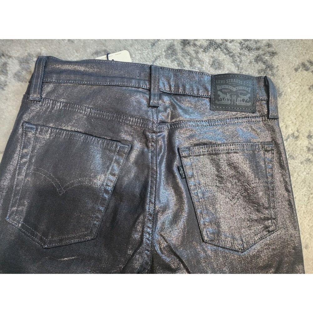 NWT LEVI'S 724 Women’s High Waist Str8 Leg Dk Gray Shine Till Dawn Jeans 27x32” - Picture 7 of 8